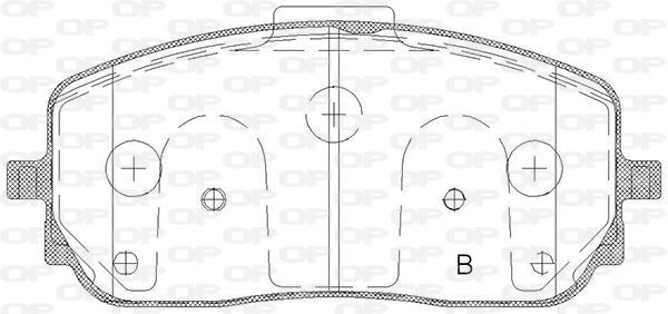 Jeu de 4 plaquettes de frein OPEN PARTS BPA1826.00