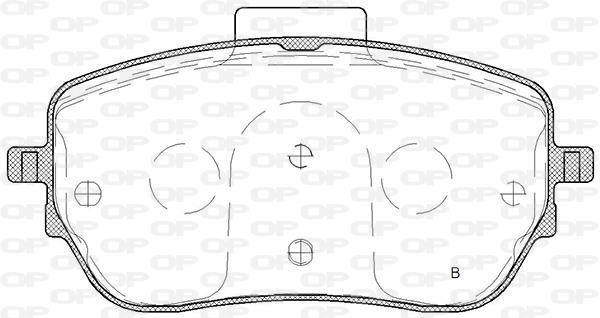 Jeu de 4 plaquettes de frein OPEN PARTS BPA1827.00