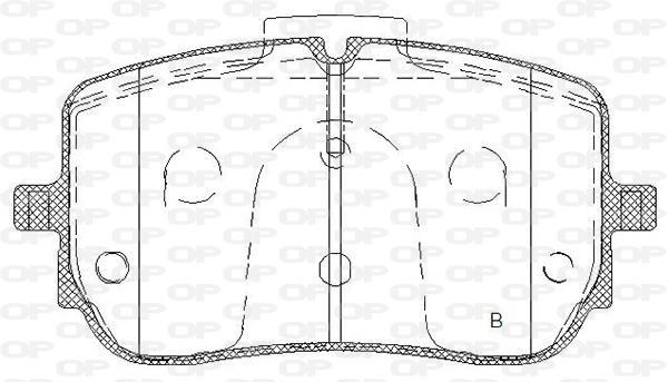 Jeu de 4 plaquettes de frein OPEN PARTS BPA1835.00
