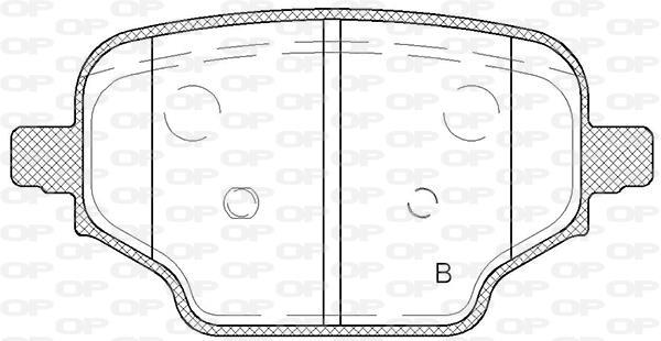Jeu de 4 plaquettes de frein OPEN PARTS BPA1837.00