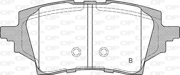 Jeu de 4 plaquettes de frein OPEN PARTS BPA1859.02