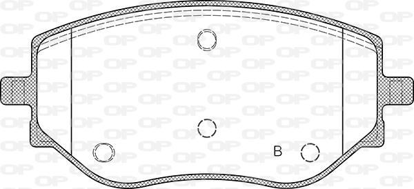 Jeu de 4 plaquettes de frein OPEN PARTS BPA1887.00
