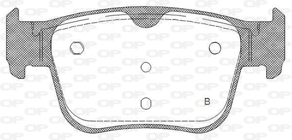 Jeu de 4 plaquettes de frein OPEN PARTS ref. BPA1945.00