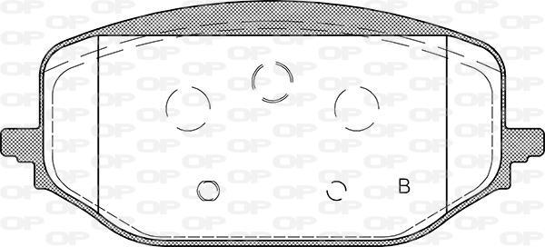 Jeu de 4 plaquettes de frein OPEN PARTS BPA1988.00