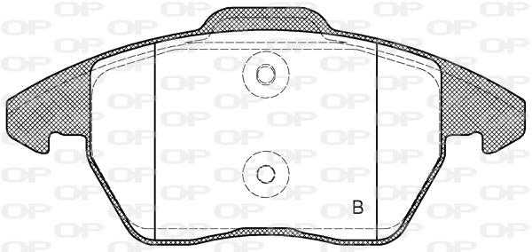 Jeu de 4 plaquettes de frein OPEN PARTS BPE1030.10