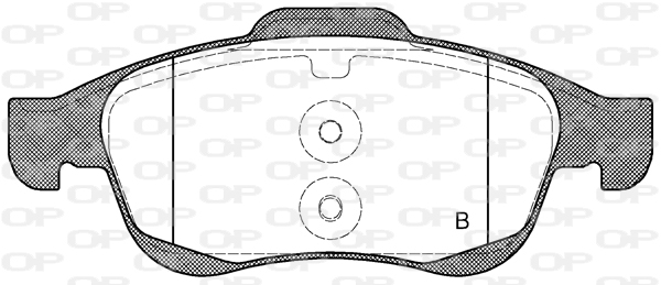 Jeu de 4 plaquettes de frein OPEN PARTS BPE1248.00