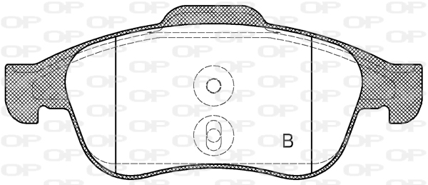 Jeu de 4 plaquettes de frein OPEN PARTS BPE1248.10