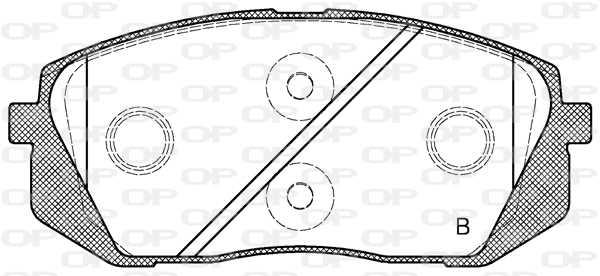 Jeu de 4 plaquettes de frein OPEN PARTS BPE1302.02