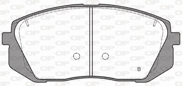 Jeu de 4 plaquettes de frein OPEN PARTS BPE1302.52