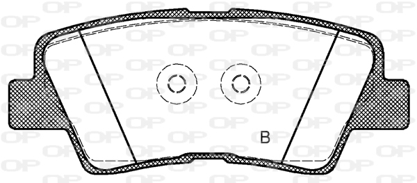 Jeu de 4 plaquettes de frein OPEN PARTS BPE1362.42