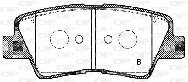 Jeu de 4 plaquettes de frein OPEN PARTS BPE1362.52