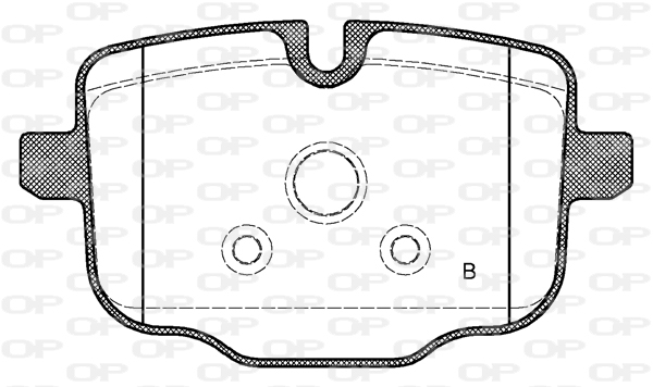 Jeu de 4 plaquettes de frein OPEN PARTS BPE1433.00