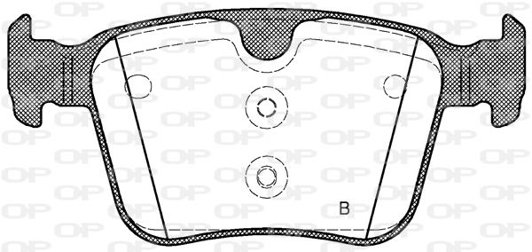 Jeu de 4 plaquettes de frein OPEN PARTS BPE1516.40