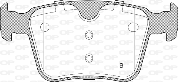 Jeu de 4 plaquettes de frein OPEN PARTS BPE1516.45
