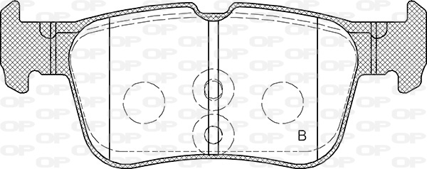Jeu de 4 plaquettes de frein OPEN PARTS BPE1551.28