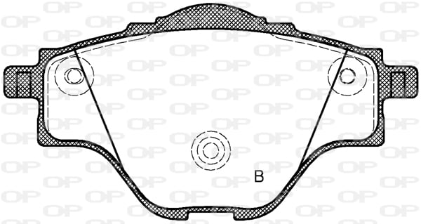 Jeu de 4 plaquettes de frein OPEN PARTS BPE1557.00