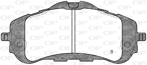 Jeu de 4 plaquettes de frein OPEN PARTS BPE1559.00