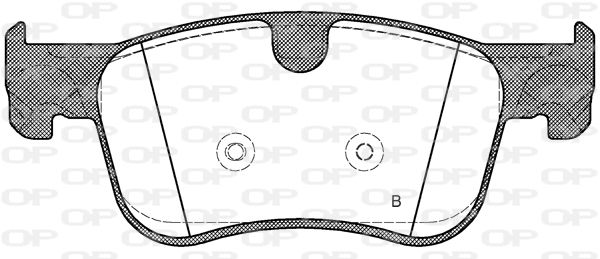 Jogo de 4 pastilhas de travão OPEN PARTS BPE1580.00