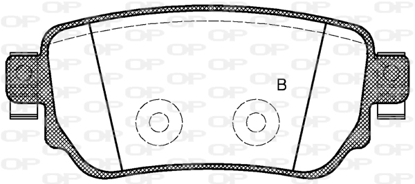 Jeu de 4 plaquettes de frein OPEN PARTS BPE1582.02