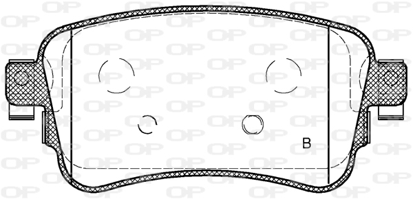 Jeu de 4 plaquettes de frein OPEN PARTS BPE1720.00