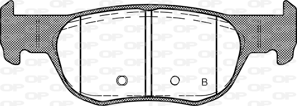 Jeu de 4 plaquettes de frein OPEN PARTS BPE1869.02
