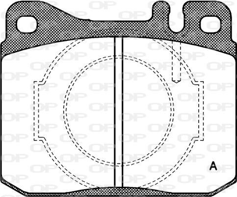 Jeu de 4 plaquettes de frein OPEN PARTS ref. BPA0010.40