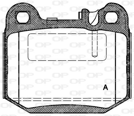 Jeu de 4 plaquettes de frein OPEN PARTS ref. BPA0014.40