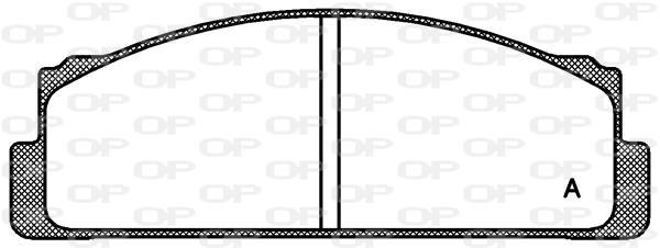 Jogo de 4 pastilhas de travão OPEN PARTS ref. BPA0022.00