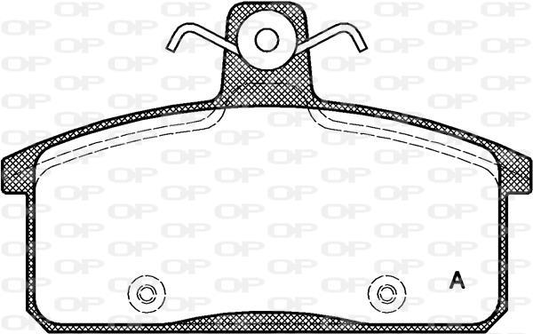 Jeu de 4 plaquettes de frein OPEN PARTS BPA0128.50