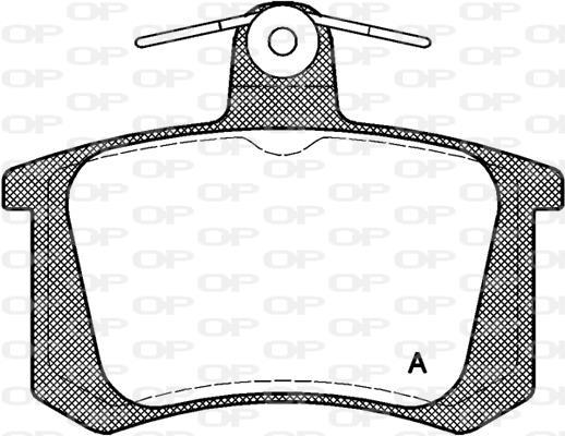 Jeu de 4 plaquettes de frein OPEN PARTS ref. BPA0135.20