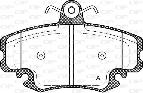 Jogo de 4 pastilhas de travão OPEN PARTS ref. BPA0141.20