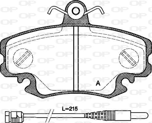 Jeu de 4 plaquettes de frein OPEN PARTS ref. BPA0141.30