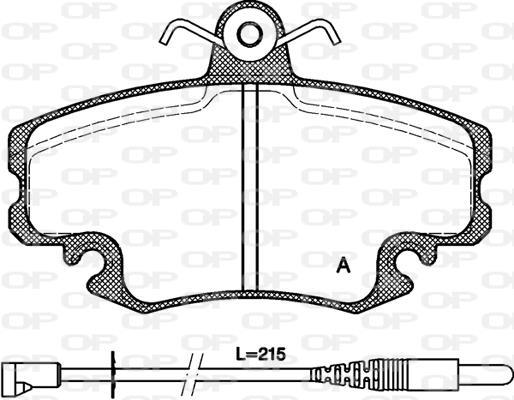 Jeu de 4 plaquettes de frein OPEN PARTS ref. BPA0141.32