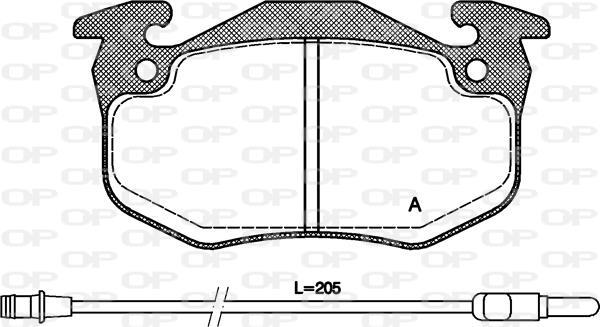 Jogo de 4 pastilhas de travão OPEN PARTS ref. BPA0144.32