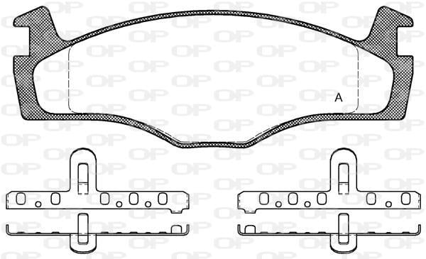 Jogo de 4 pastilhas de travão OPEN PARTS ref. BPA0171.10