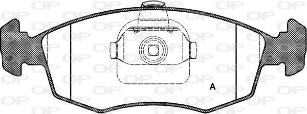 Jeu de 4 plaquettes de frein OPEN PARTS BPA0172.10