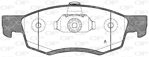 Jeu de 4 plaquettes de frein OPEN PARTS BPA0172.32