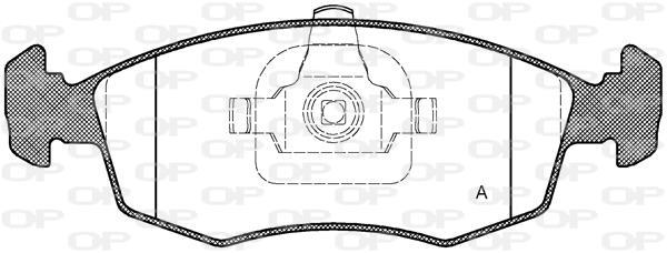 Jeu de 4 plaquettes de frein OPEN PARTS BPA0172.35