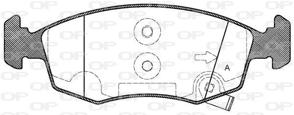 Jeu de 4 plaquettes de frein OPEN PARTS BPA0172.50