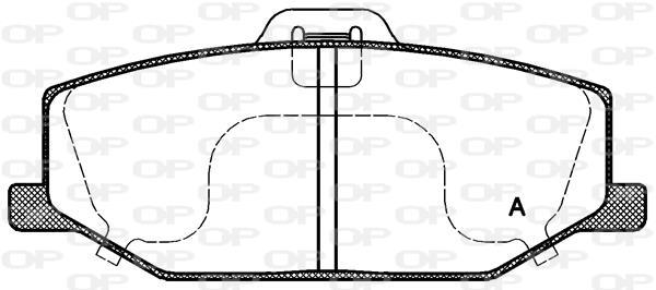 Jeu de 4 plaquettes de frein OPEN PARTS ref. BPA0190.10