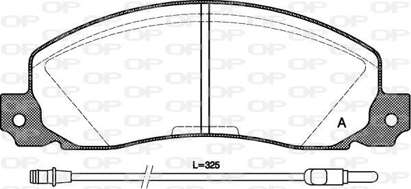 Jogo de 4 pastilhas de travão OPEN PARTS ref. BPA0202.02