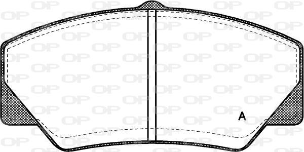 Jogo de 4 pastilhas de travão OPEN PARTS ref. BPA0206.00