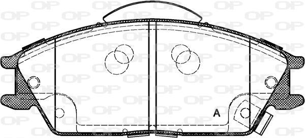 Jeu de 4 plaquettes de frein OPEN PARTS BPA0224.22