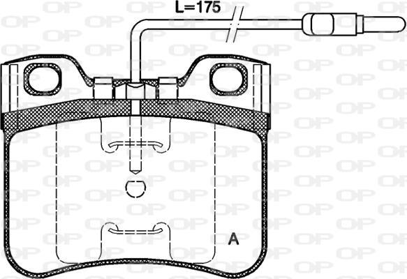 Jeu de 4 plaquettes de frein OPEN PARTS BPA0247.14
