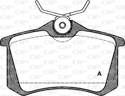 Jogo de 4 pastilhas de travão OPEN PARTS ref. BPA0263.01