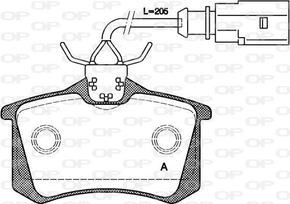 Jeu de 4 plaquettes de frein OPEN PARTS ref. BPA0263.51