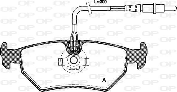Jeu de 4 plaquettes de frein OPEN PARTS ref. BPA0265.32
