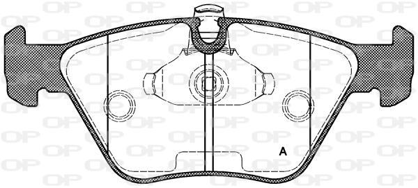 Jeu de 4 plaquettes de frein OPEN PARTS BPA0270.15