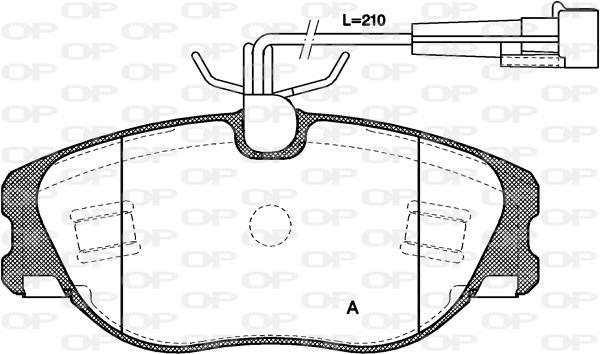Jeu de 4 plaquettes de frein OPEN PARTS ref. BPA0305.72