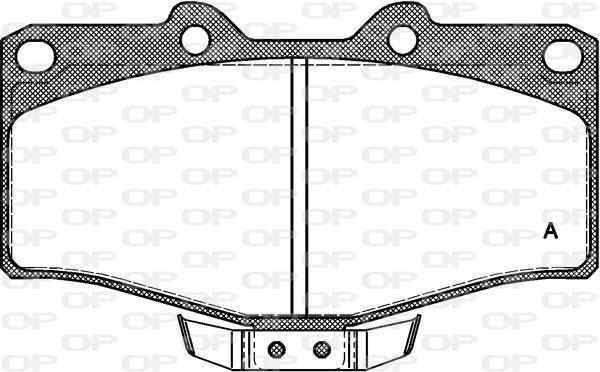 Jeu de 4 plaquettes de frein OPEN PARTS ref. BPA0315.04